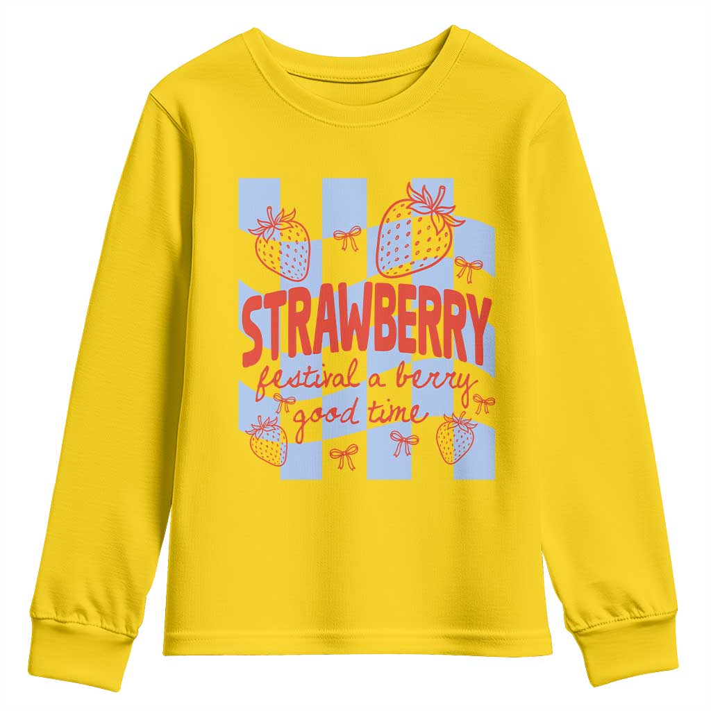 Strawberry Festival Youth Sweatshirt 1968 A Berry Good Time Summer