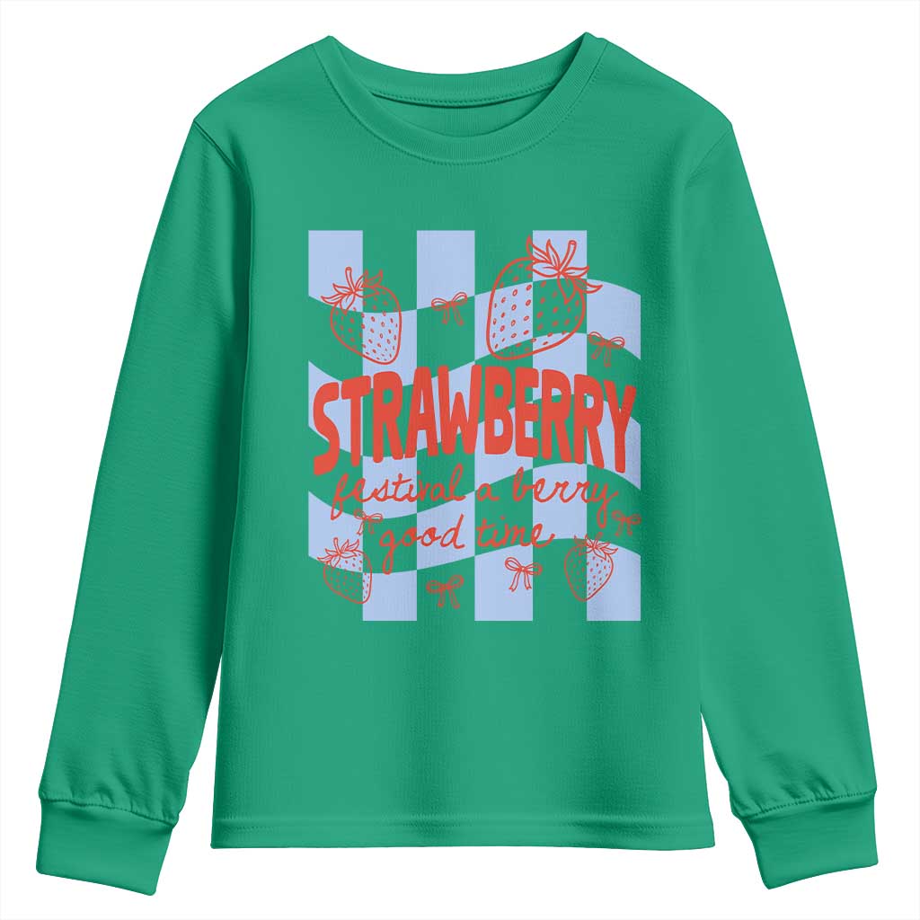Strawberry Festival Youth Sweatshirt 1968 A Berry Good Time Summer