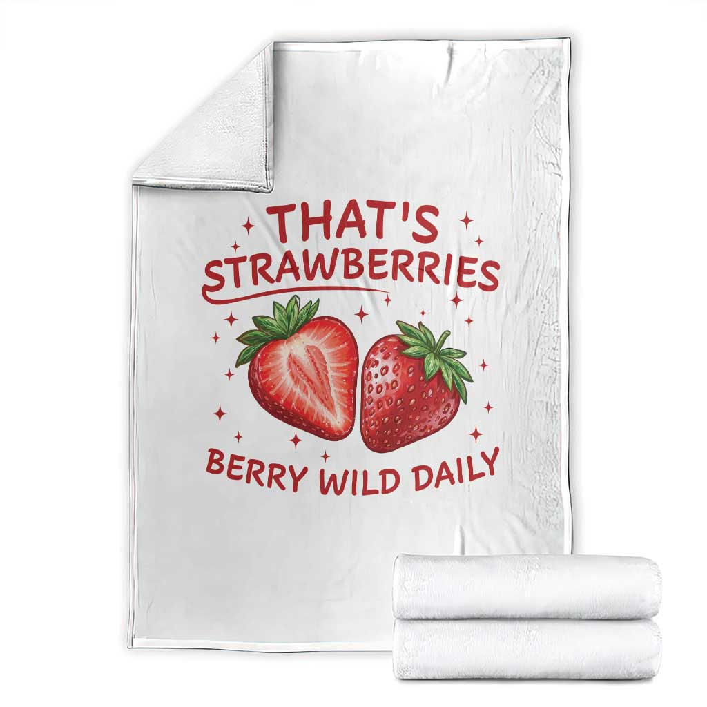 That’s Strawberries Throw Blanket Summer Fruit Festival