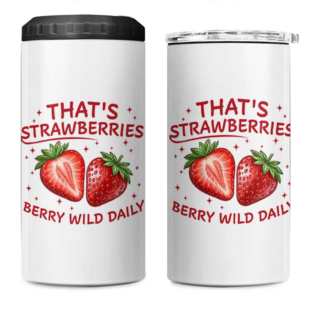 That’s Strawberries 4 in 1 Can Cooler Tumbler Summer Fruit Festival
