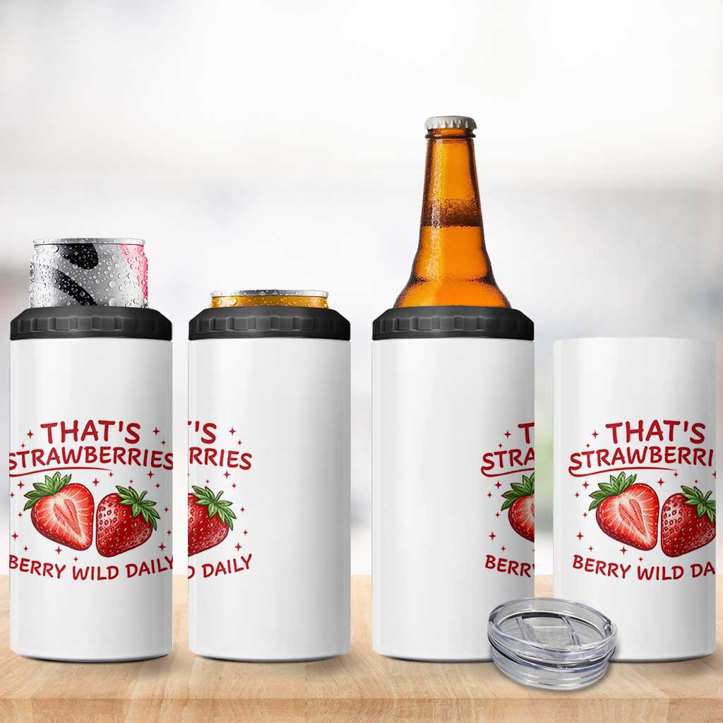 That’s Strawberries 4 in 1 Can Cooler Tumbler Summer Fruit Festival