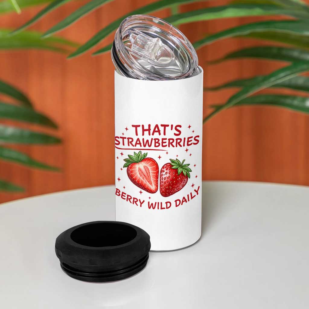 That’s Strawberries 4 in 1 Can Cooler Tumbler Summer Fruit Festival