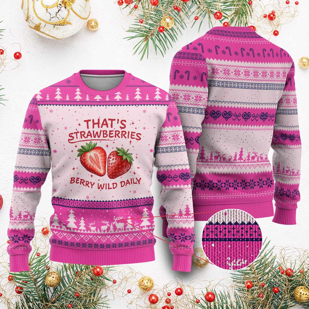 That’s Strawberries Ugly Christmas Sweater Summer Fruit Festival
