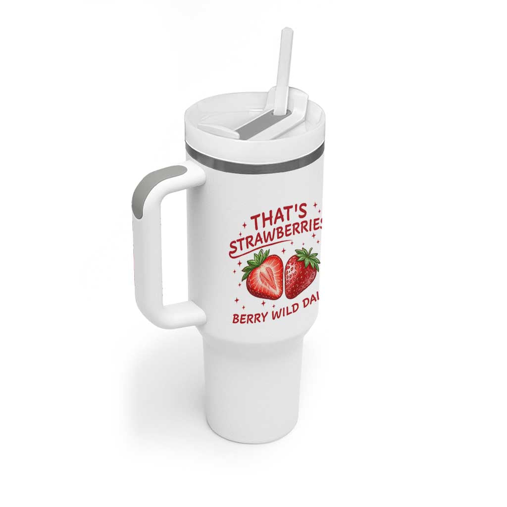That’s Strawberries Tumbler With Handle Summer Fruit Festival