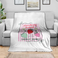 Strawberry Festival Throw Blanket Summer Fruit Vibes