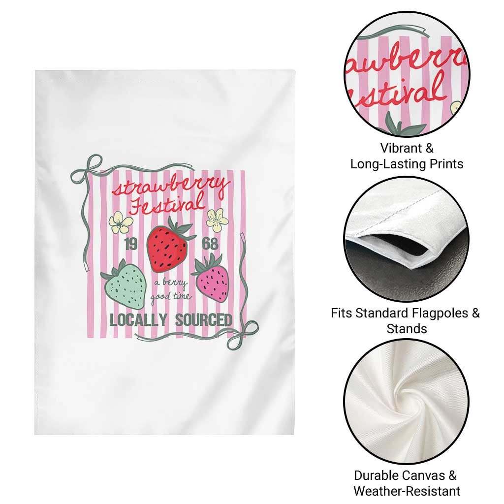 Strawberry Festival Garden Flag Summer Fruit Vibes