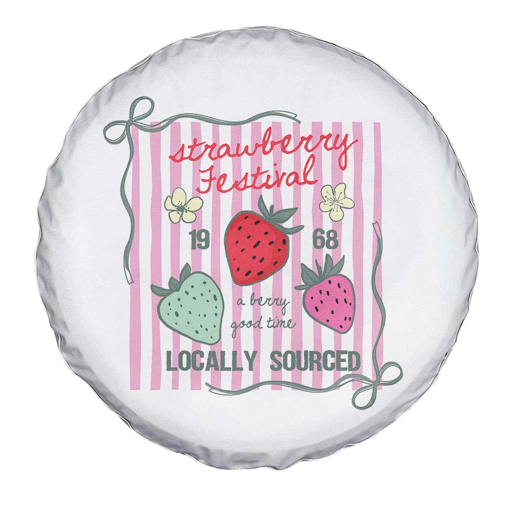 Strawberry Festival Spare Tire Cover Summer Fruit Vibes