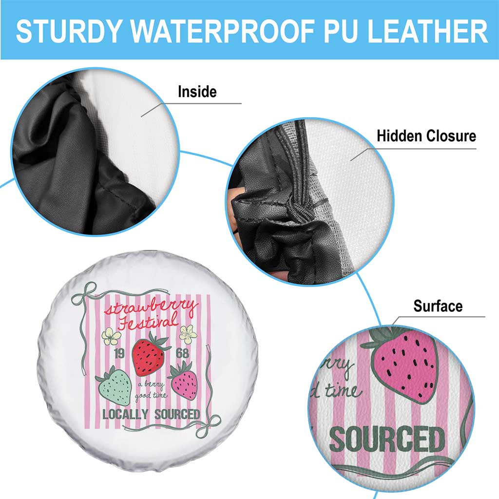 Strawberry Festival Spare Tire Cover Summer Fruit Vibes
