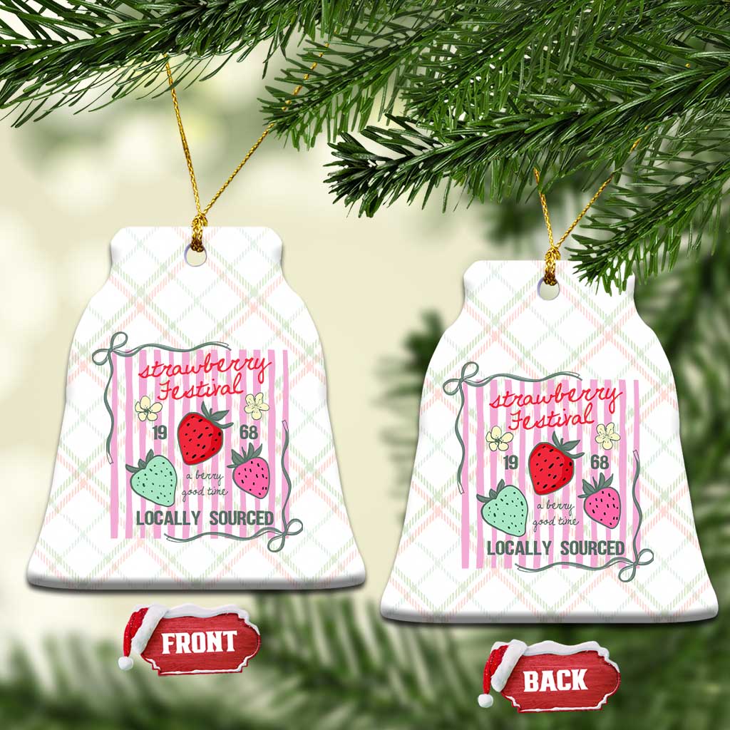 Strawberry Festival Ceramic Ornament Summer Fruit Vibes