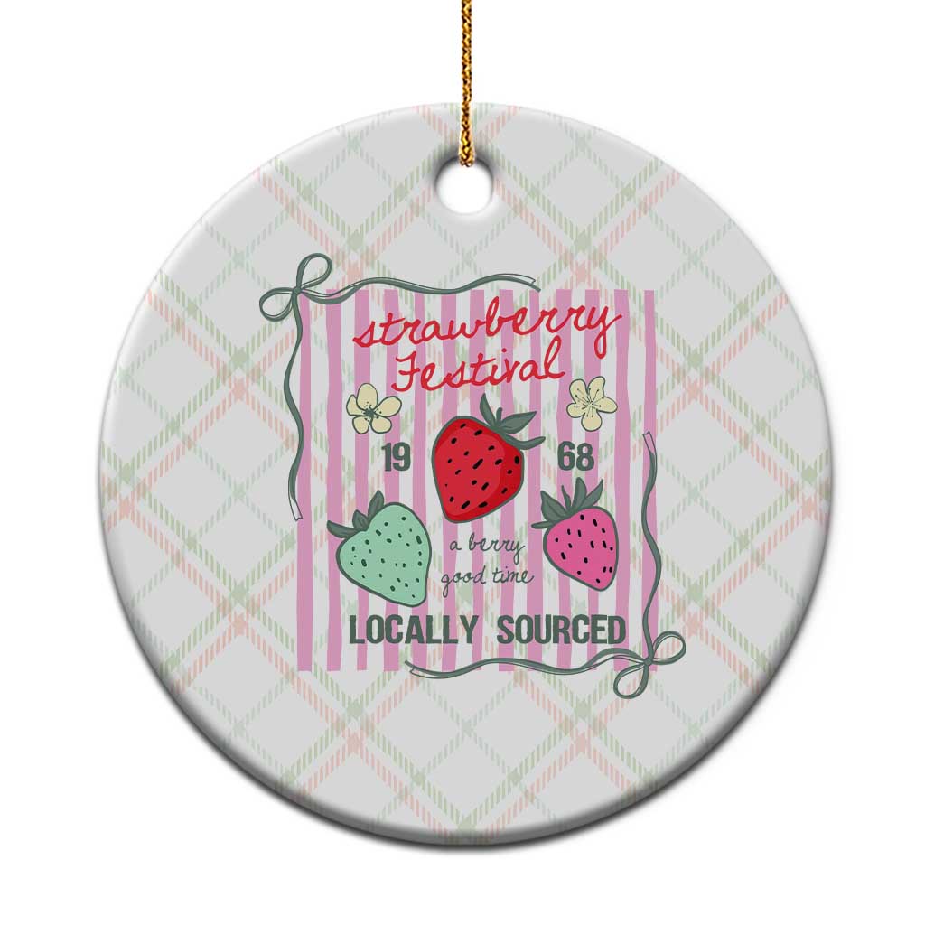 Strawberry Festival Ceramic Ornament Summer Fruit Vibes
