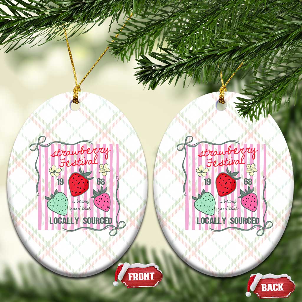 Strawberry Festival Ceramic Ornament Summer Fruit Vibes