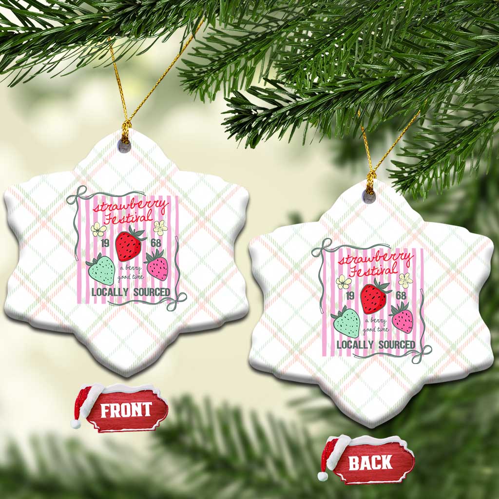 Strawberry Festival Ceramic Ornament Summer Fruit Vibes