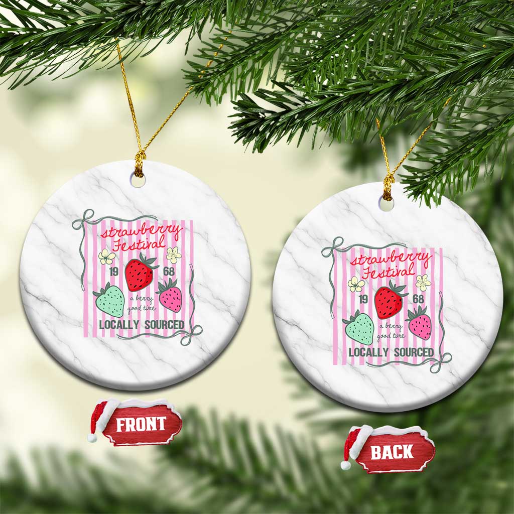 Strawberry Festival Ceramic Ornament Summer Fruit Vibes