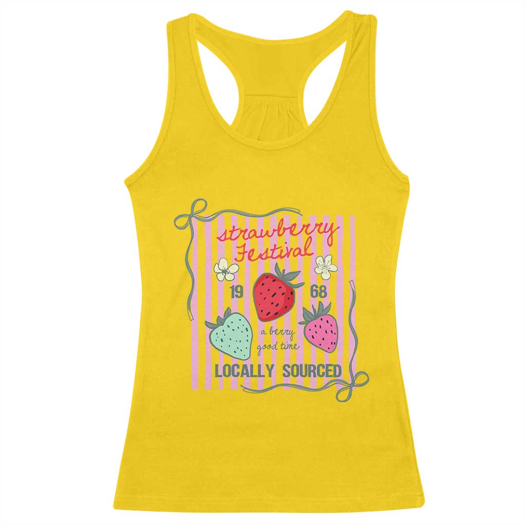 Strawberry Festival Racerback Tank Top Summer Fruit Vibes