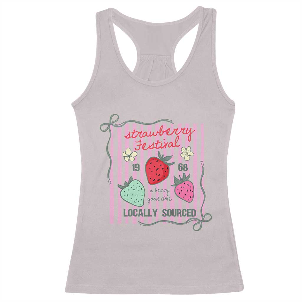 Strawberry Festival Racerback Tank Top Summer Fruit Vibes