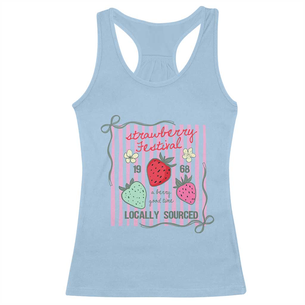 Strawberry Festival Racerback Tank Top Summer Fruit Vibes