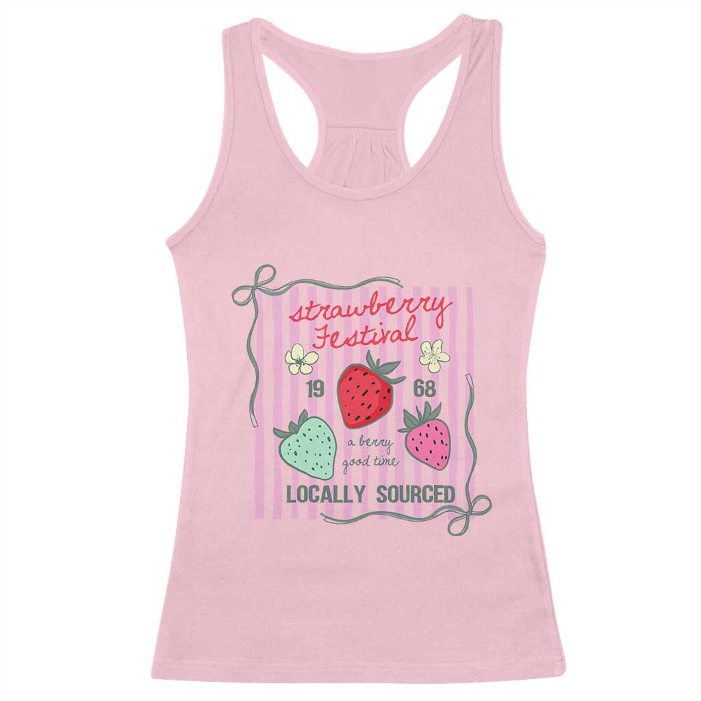 Strawberry Festival Racerback Tank Top Summer Fruit Vibes