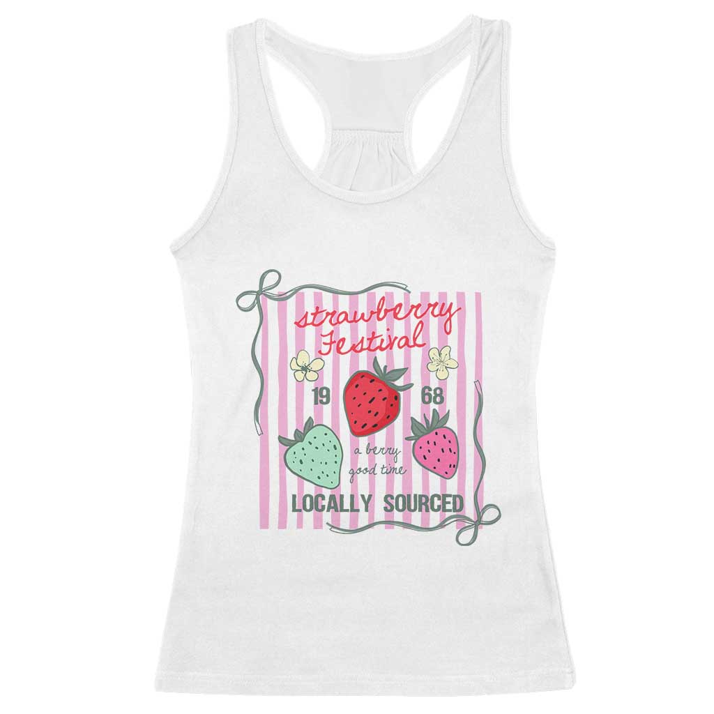 Strawberry Festival Racerback Tank Top Summer Fruit Vibes