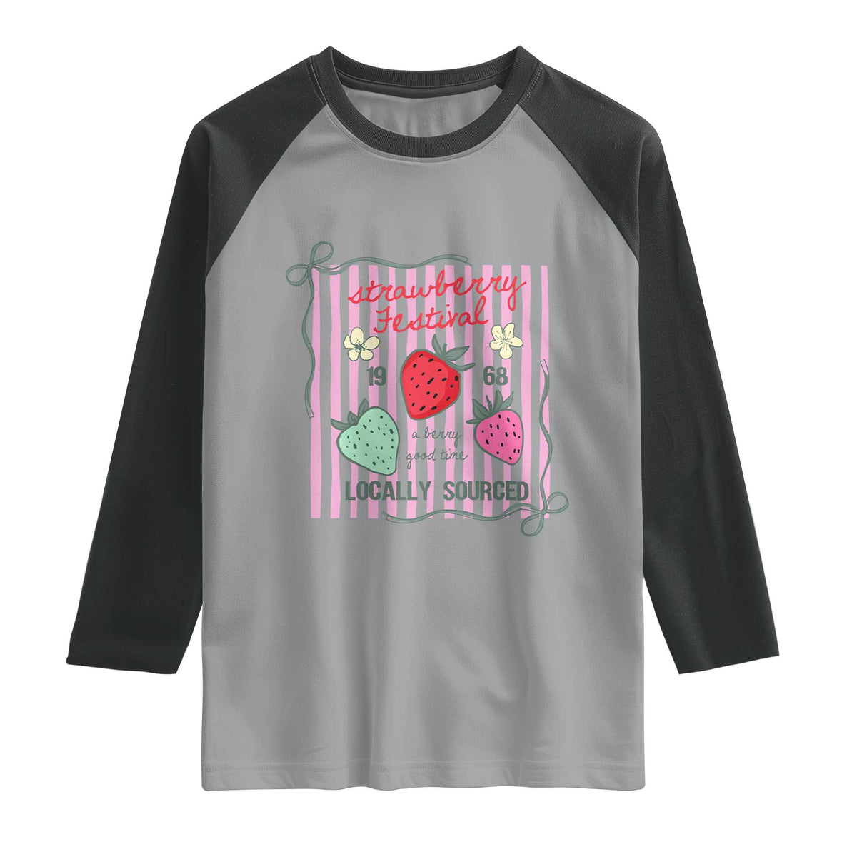 Strawberry Festival Raglan Shirt Summer Fruit Vibes