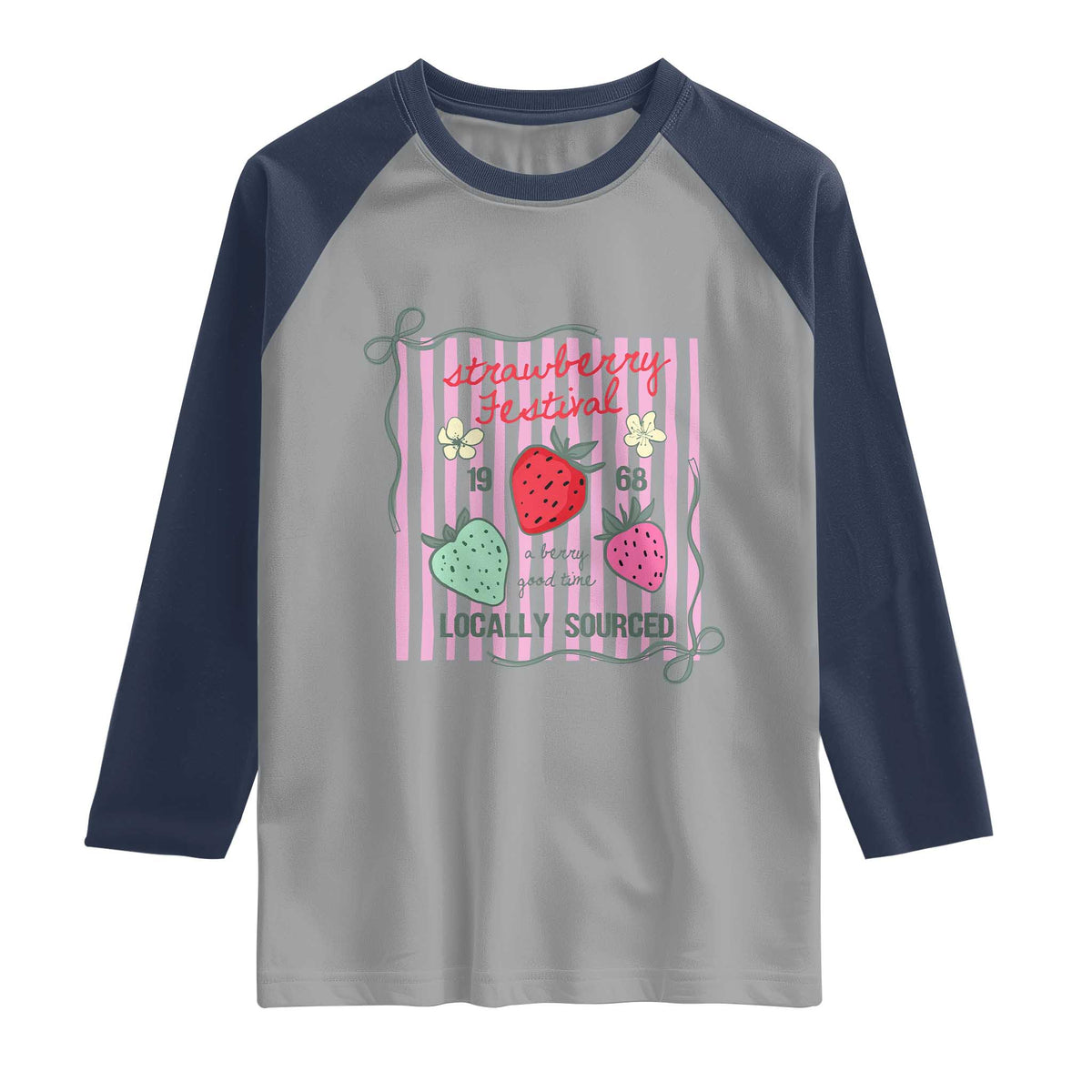 Strawberry Festival Raglan Shirt Summer Fruit Vibes
