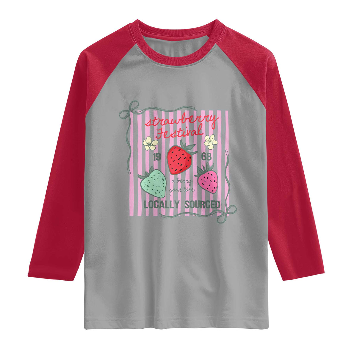 Strawberry Festival Raglan Shirt Summer Fruit Vibes