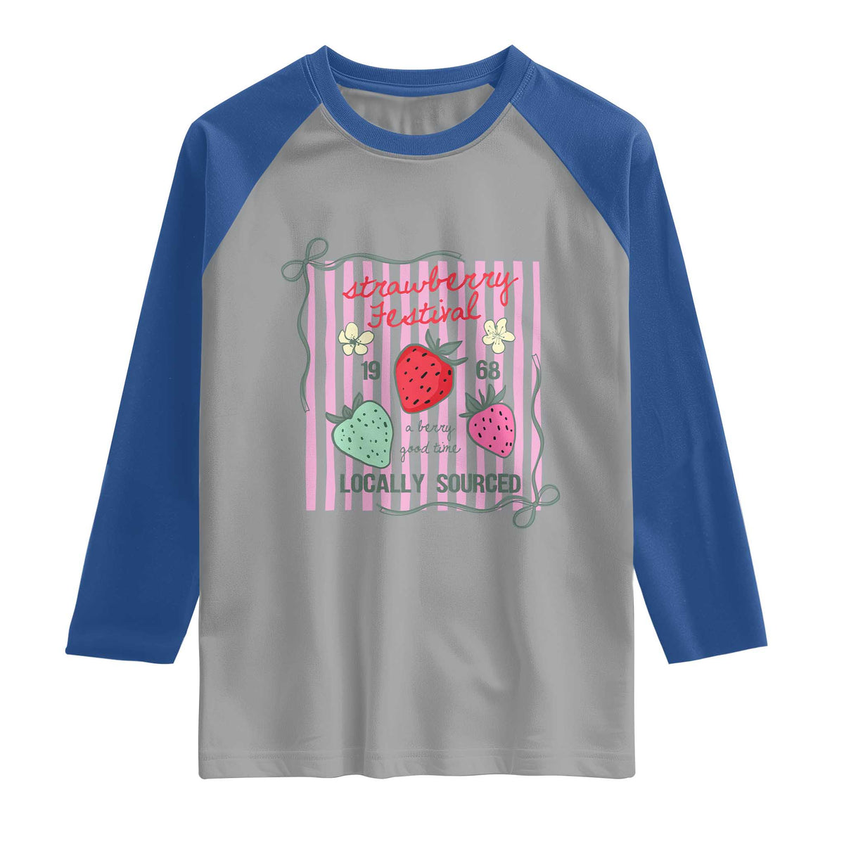 Strawberry Festival Raglan Shirt Summer Fruit Vibes