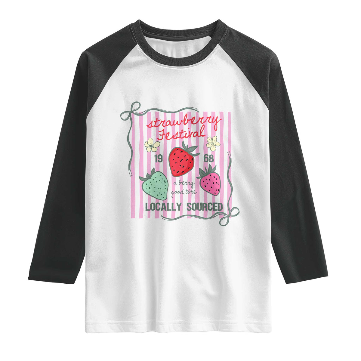 Strawberry Festival Raglan Shirt Summer Fruit Vibes