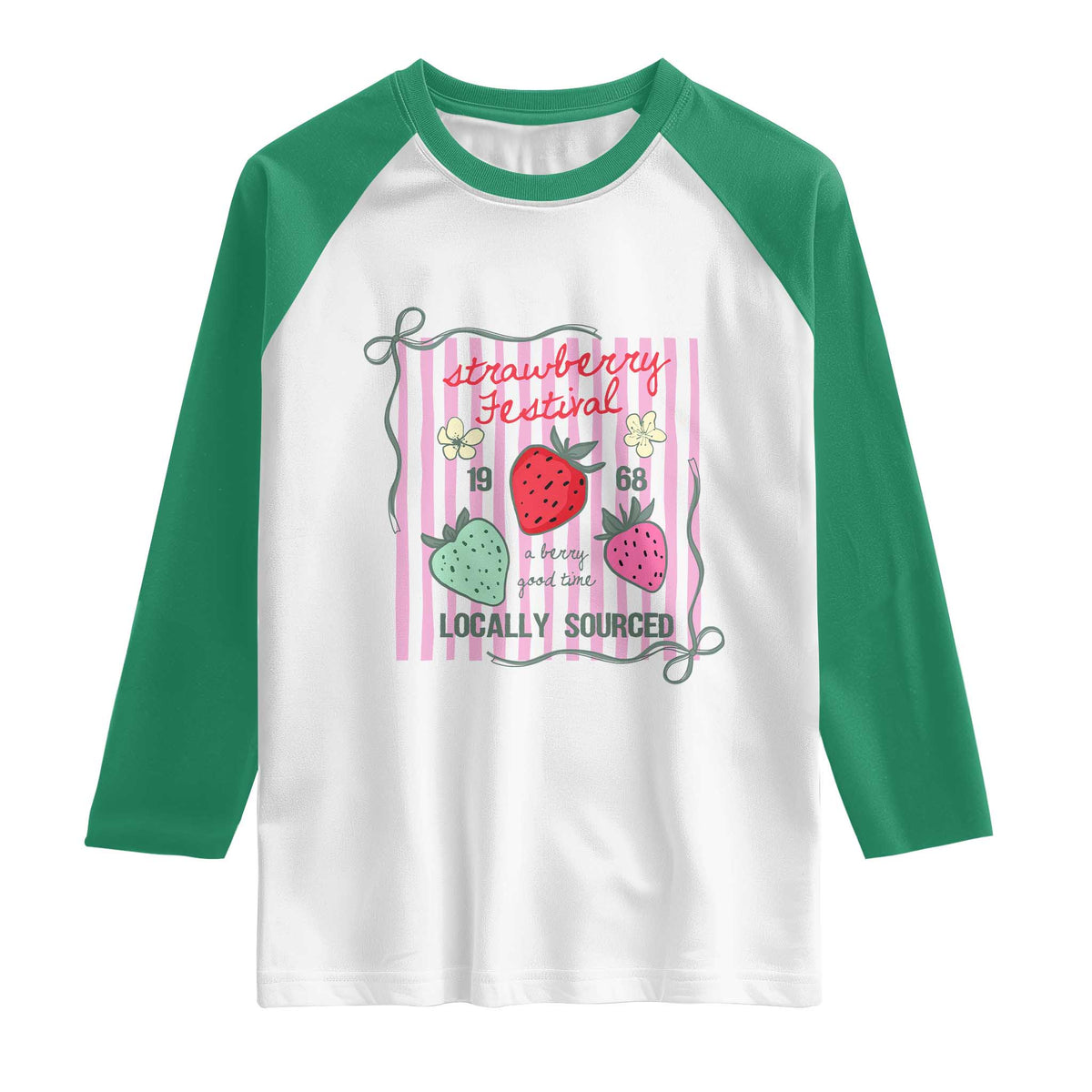 Strawberry Festival Raglan Shirt Summer Fruit Vibes