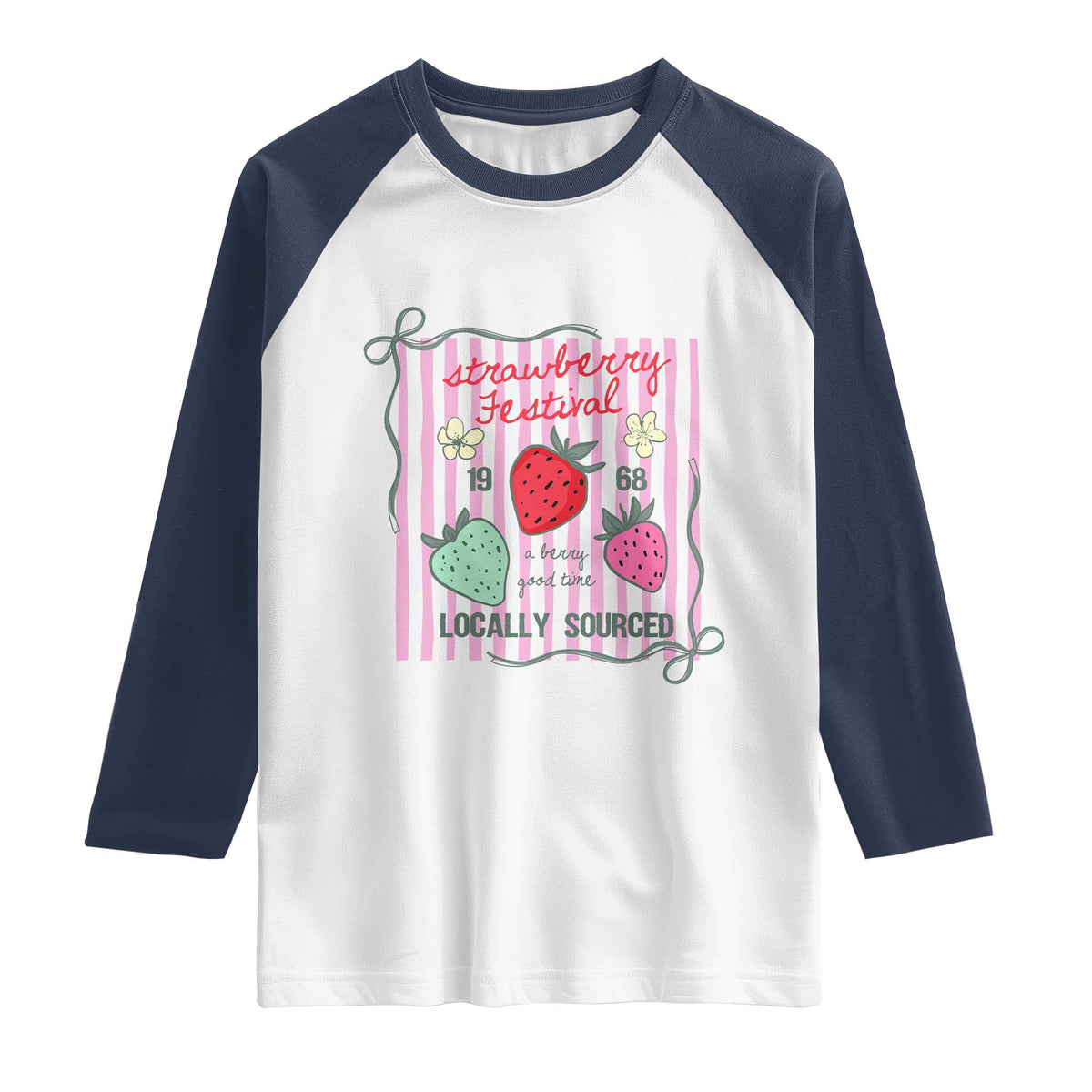 Strawberry Festival Raglan Shirt Summer Fruit Vibes