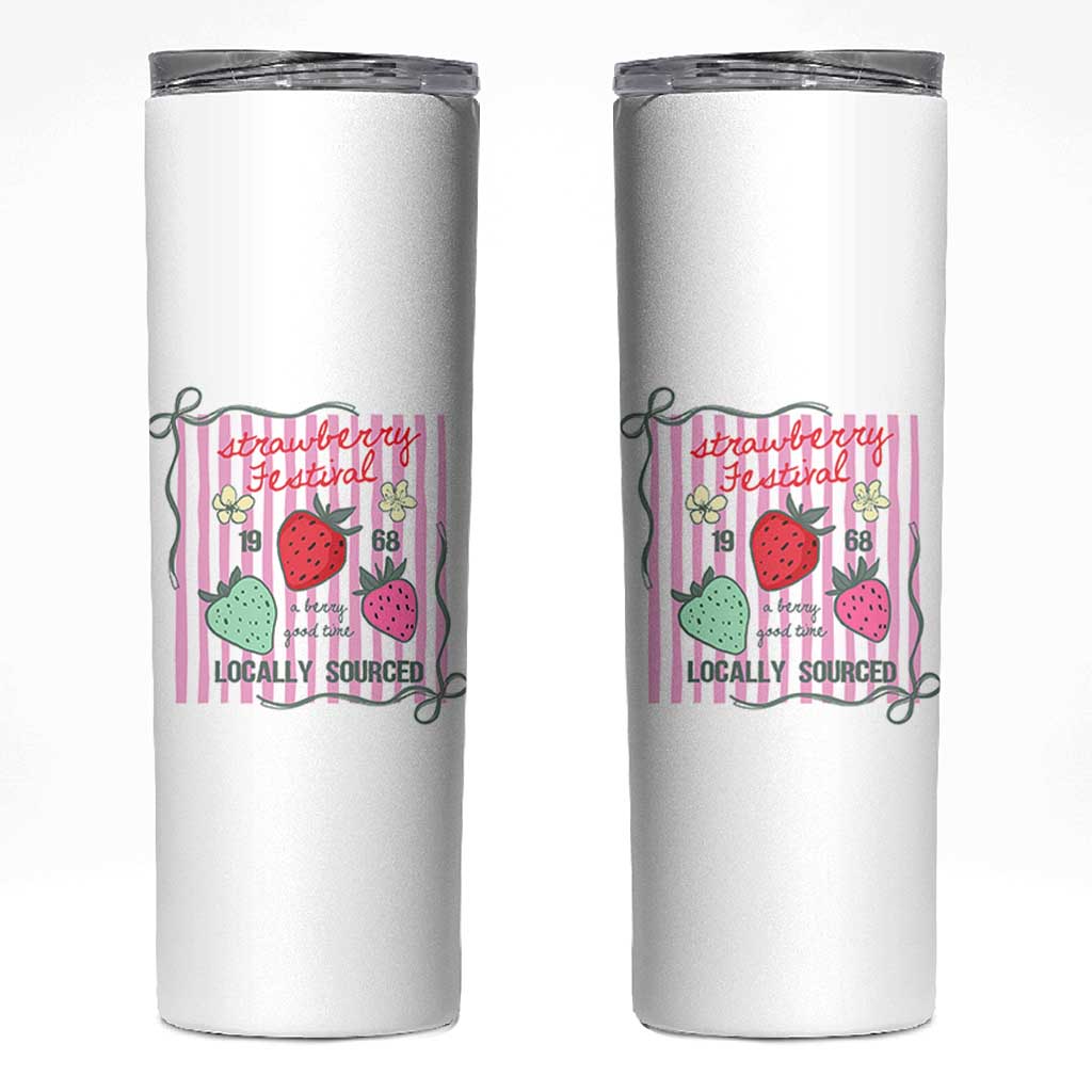 Strawberry Festival Skinny Tumbler Summer Fruit Vibes