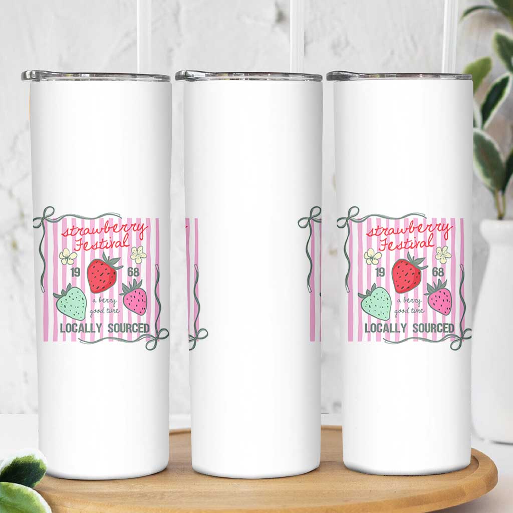 Strawberry Festival Skinny Tumbler Summer Fruit Vibes