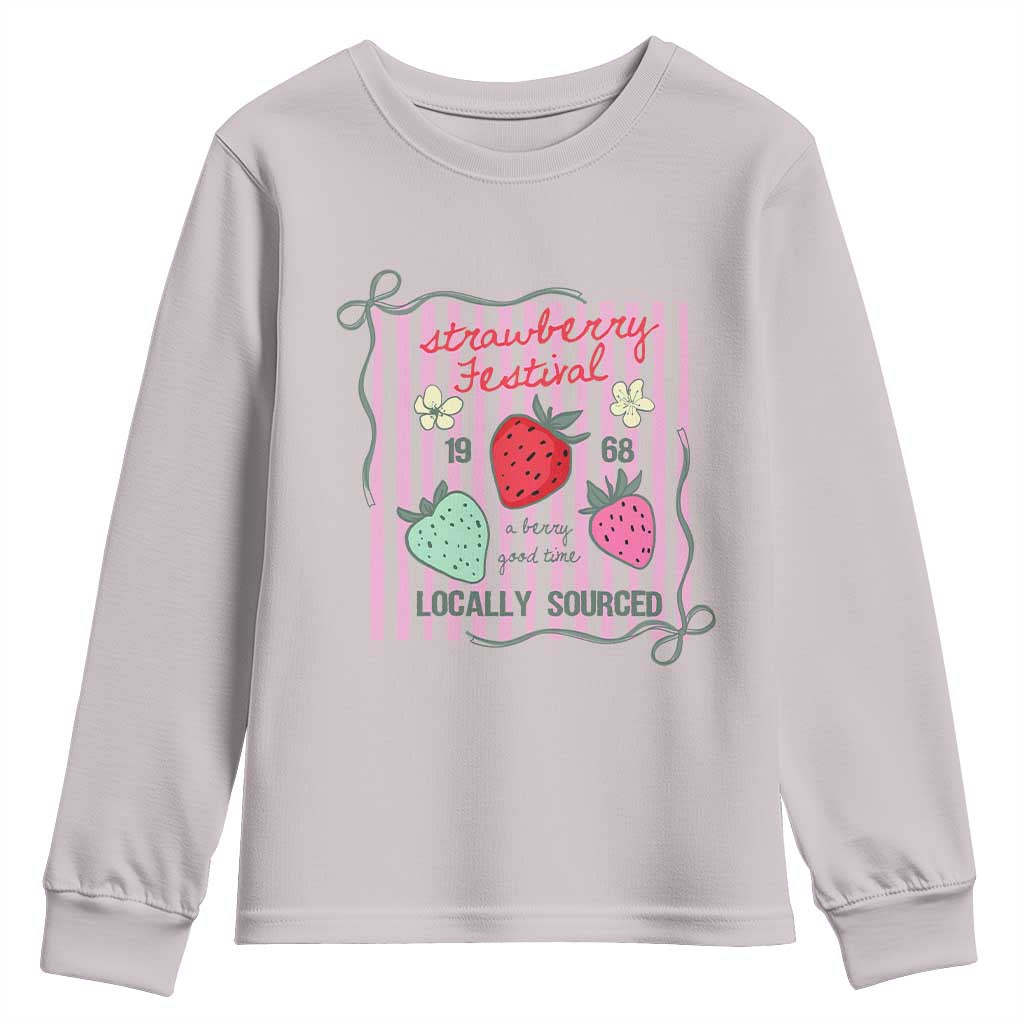Strawberry Festival Youth Sweatshirt Summer Fruit Vibes