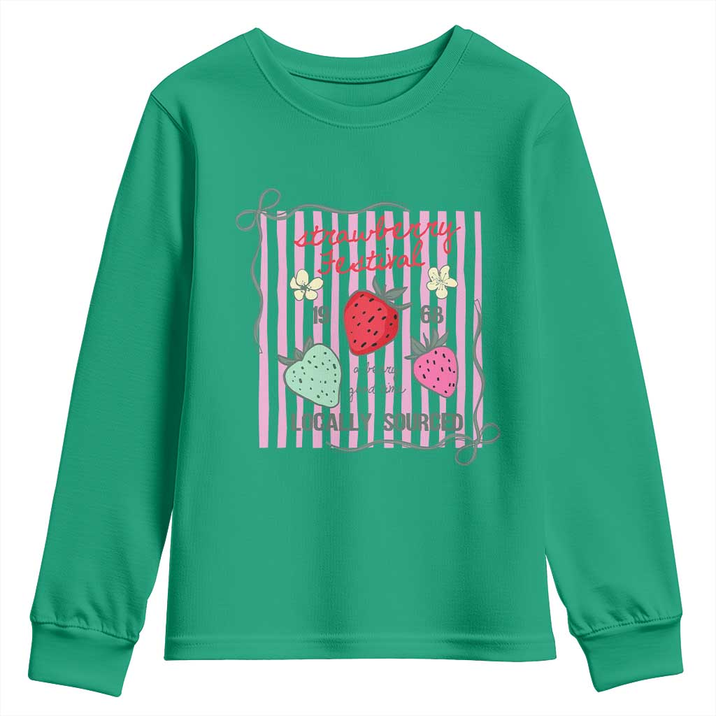 Strawberry Festival Youth Sweatshirt Summer Fruit Vibes
