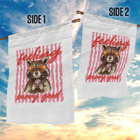 Feeling Berry Good Garden Flag Funny Raccoon Strawberry Summer Vibes