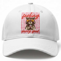 Feeling Berry Good Baseball Cap Funny Raccoon Strawberry Summer Vibes