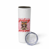 Feeling Berry Good Skinny Tumbler Funny Raccoon Strawberry Summer Vibes