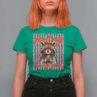 Feeling Berry Good T Shirt For Women Funny Raccoon Strawberry Summer Vibes