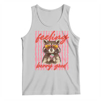 Feeling Berry Good Tank Top Funny Raccoon Strawberry Summer Vibes