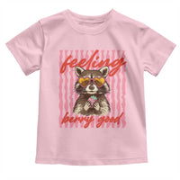 Feeling Berry Good Toddler T Shirt Funny Raccoon Strawberry Summer Vibes