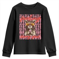 Feeling Berry Good Youth Sweatshirt Funny Raccoon Strawberry Summer Vibes