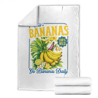 That's Bananas Throw Blanket Funny Banana Summer Fruit Food Pun