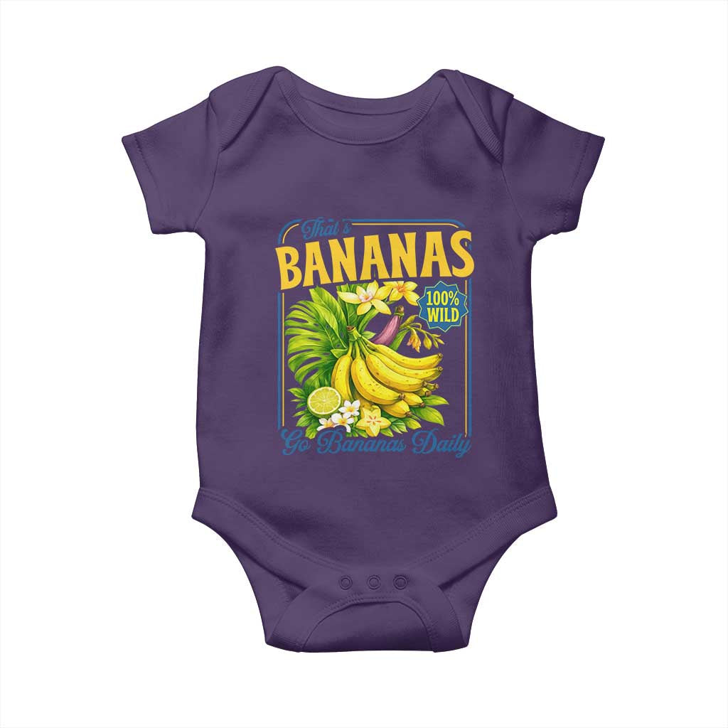 That's Bananas Baby Onesie Funny Banana Summer Fruit Food Pun