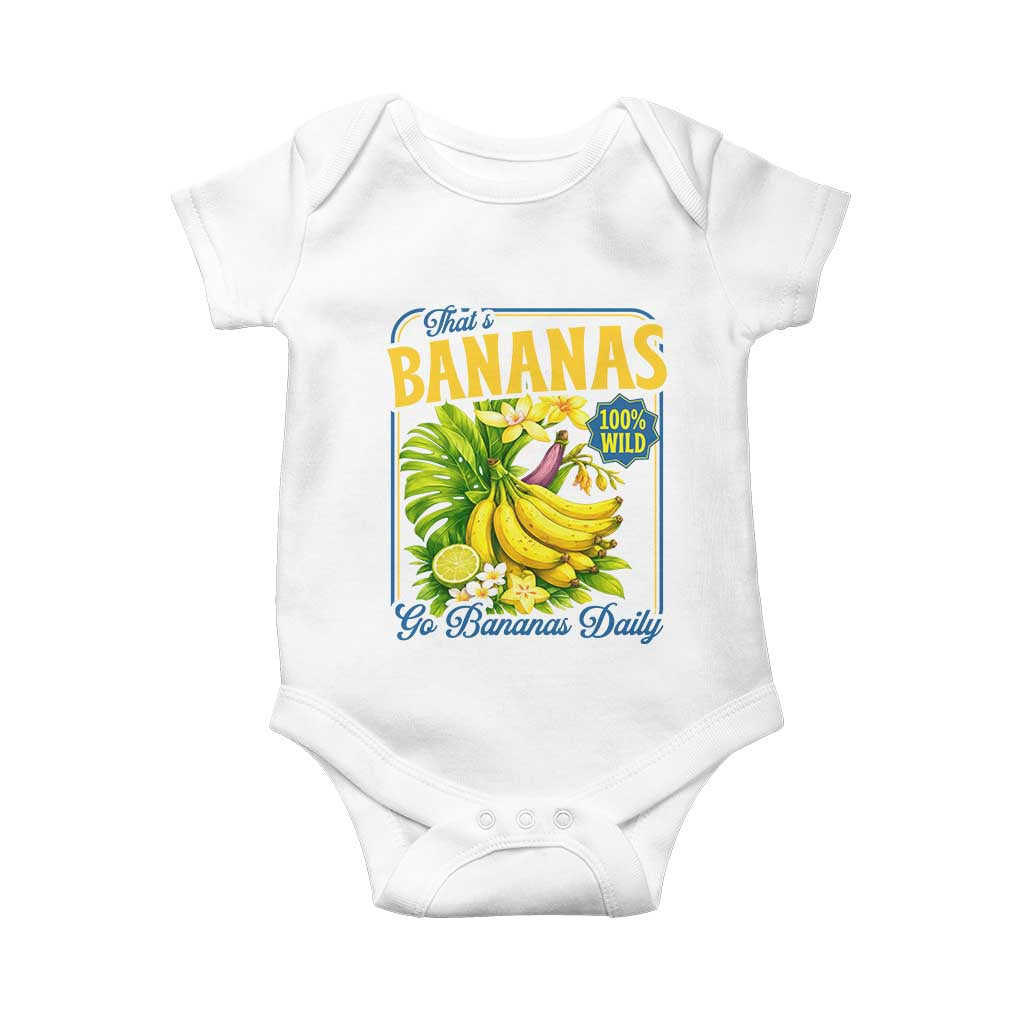 That's Bananas Baby Onesie Funny Banana Summer Fruit Food Pun