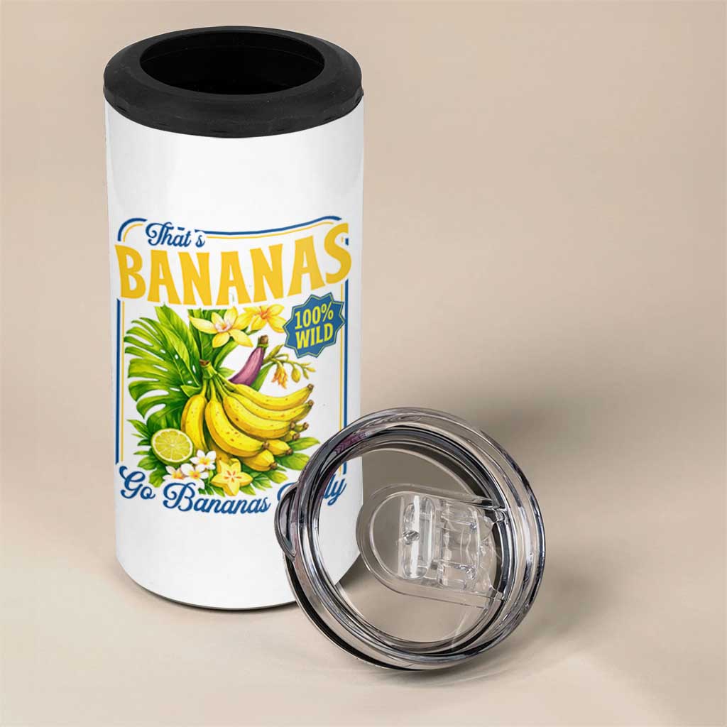 That's Bananas 4 in 1 Can Cooler Tumbler Funny Banana Summer Fruit Food Pun