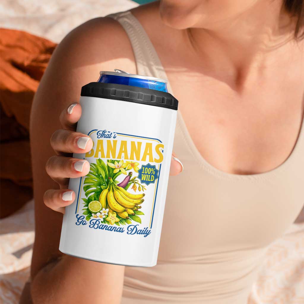 That's Bananas 4 in 1 Can Cooler Tumbler Funny Banana Summer Fruit Food Pun