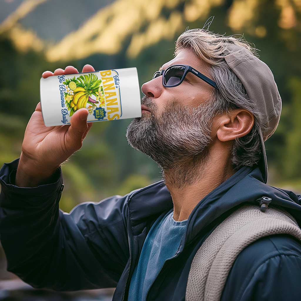 That's Bananas 4 in 1 Can Cooler Tumbler Funny Banana Summer Fruit Food Pun