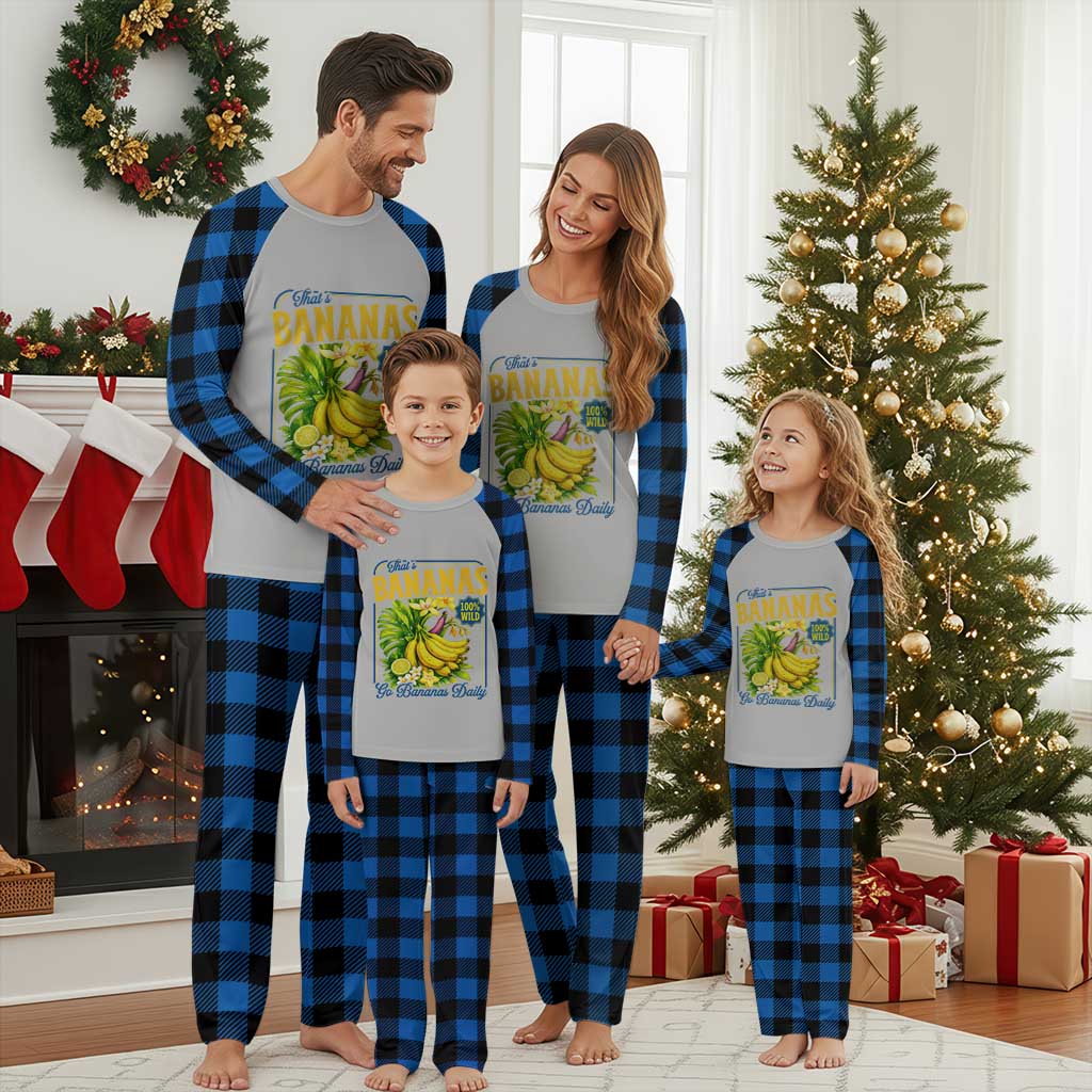 That's Bananas Plaid Pajama Set Funny Banana Summer Fruit Food Pun