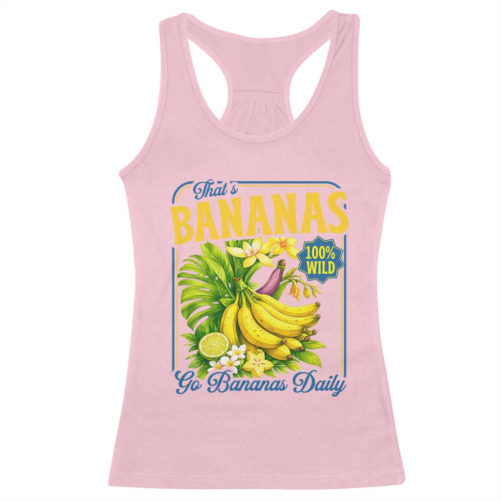 That's Bananas Racerback Tank Top Funny Banana Summer Fruit Food Pun