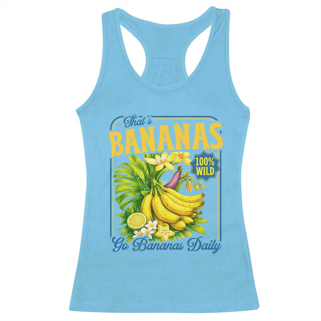 That's Bananas Racerback Tank Top Funny Banana Summer Fruit Food Pun