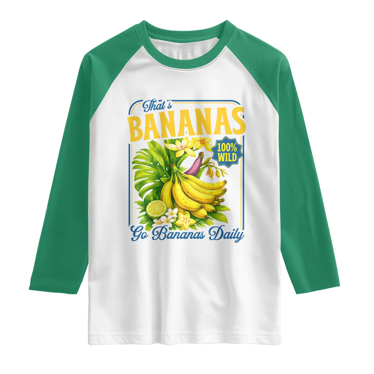 That's Bananas Raglan Shirt Funny Banana Summer Fruit Food Pun